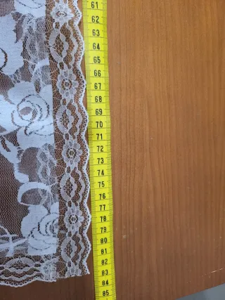 Mantilla fallera media luna niña blanca