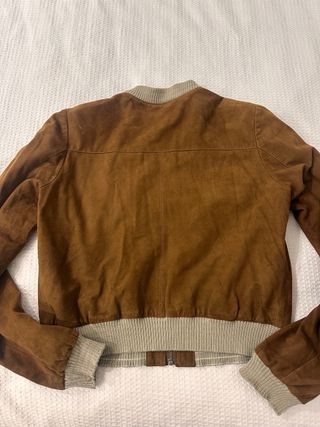 Chaqueta bomber ante marrón