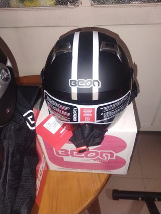 Cascos BEON Moto Scooter Negro y Rosa NUEVOS