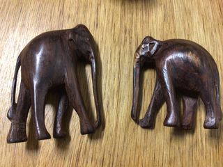 Set 3 Elefantes Madera Decorativos