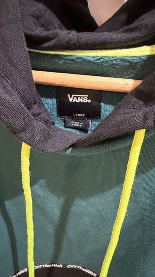 Sudadera Vans Negra y Verde