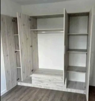 Armario Blanco con Cajones y Estantes