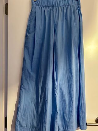 Pantalón Zara Popelín Azul