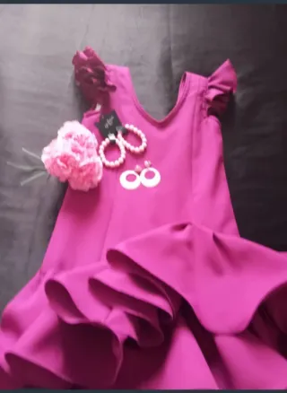Vestido Flamenca con Complementos Talla Única