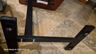 Mesita auxiliar madera y metal