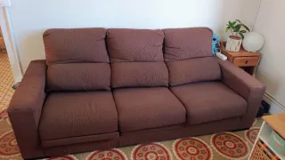 Sofá de 3 plazas marrón