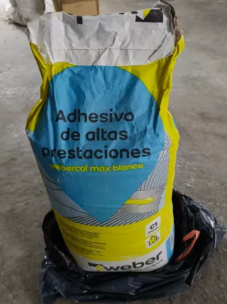 4 sacos Adhesivo Webercol Max Blanco