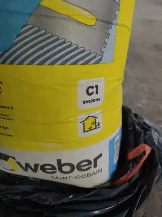 4 sacos Adhesivo Webercol Max Blanco