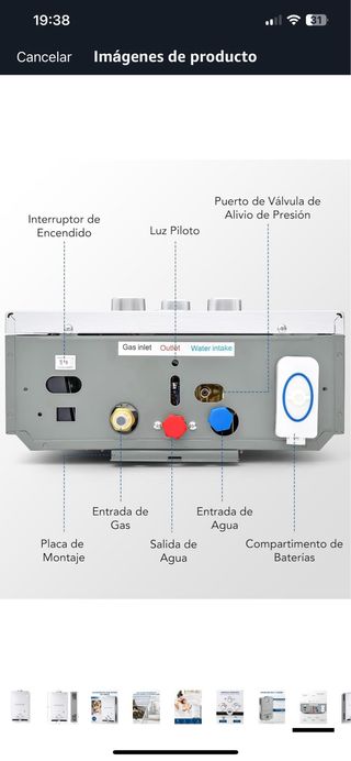 Calentador Agua CO-Z 16L.  [NUEVO]