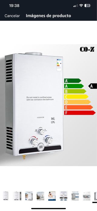 Calentador Agua CO-Z 16L.  [NUEVO]