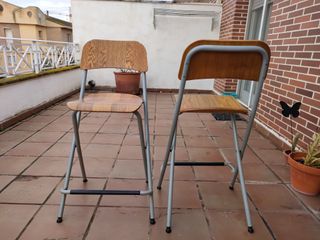 Sillas plegables madera y metal