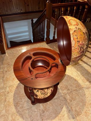 Mueble Bar Globo Terraqueo Madera