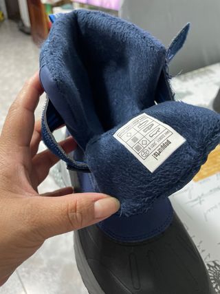 Botas de nieve para niño/niña azul y negro