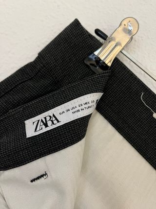 Pantalón Zara Gris Oscuro/Negro