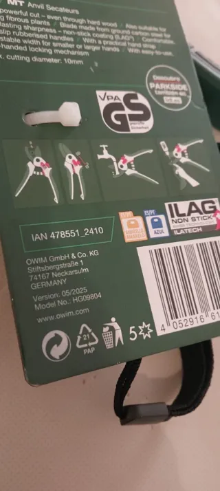 Tijeras de podar PARKSIDE Yunque