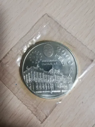 Moneda 2000 Pesetas Plata Presidencia Consejo U.E.