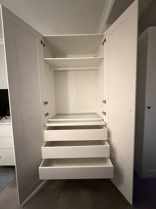 Armario doble puerta madera blanco