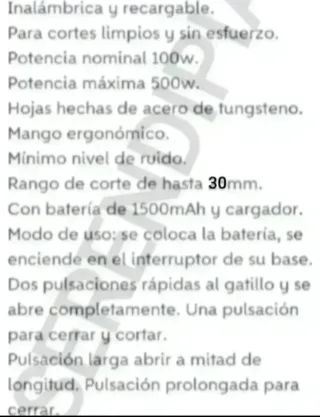 TIJERAS ELÉCTRICAS DE PODAR.