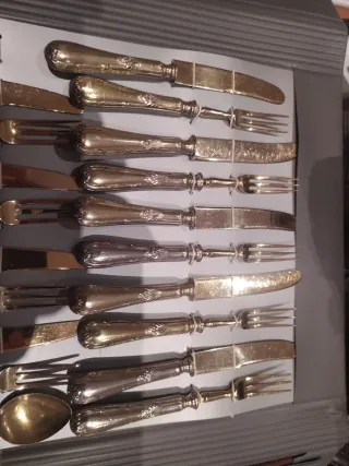 Cubertería Antigua Alpaca y Plata