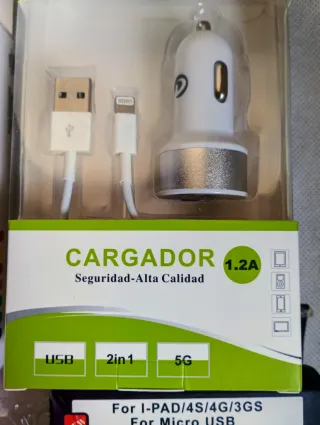 Cargadores iPad y Cables USB  dock connector
