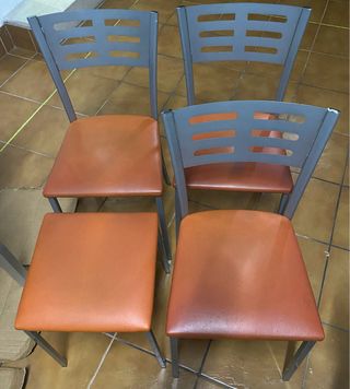 Mesa de cocina cristal y metal