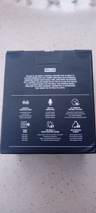 Altavoz Bluetooth Marshall Willen Negro