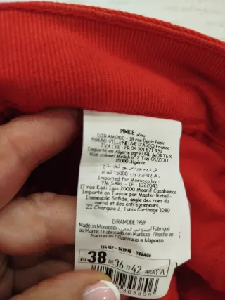 Pantalón vaquero Straight rojo Talla M