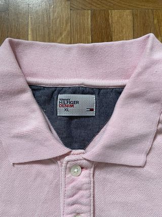 Polo Tommy Hilfiger Denim Rosa Talla XL Bordado
