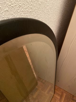 Espejo con marco de madera y cristal