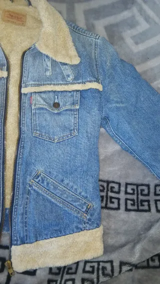 Chaqueta Levi's Sherpa Denim Azul Beige