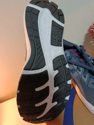 Deportivas Asics Mujer Gris y Rosa