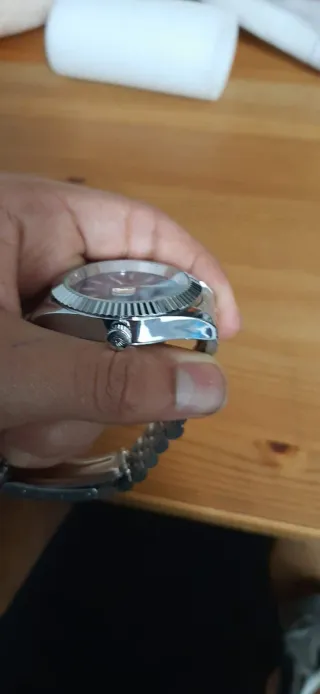 Reloj  Elegante Correa Metálica Azul