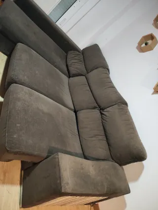 Sofá modular marrón tela