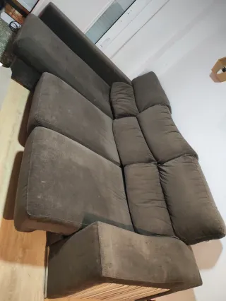 Sofá modular marrón tela