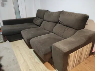 Sofá modular marrón tela