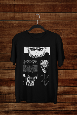 Camiseta Preta Estampa Berserk