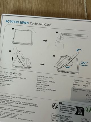 HOU Teclado Giratorio iPad Air 11 (M3/M2) 2025 Ñ