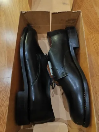 3 Pares Zapatos Piel Ejército Negros