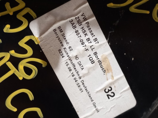 GUANTERA VOLKSWAGEN PASSAT BERLINA (3G2) CZD 3AB8