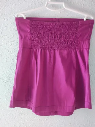 Camisa sin tirantes rosa