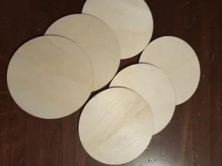 Set 6 Sottobicchieri Legno Floreale