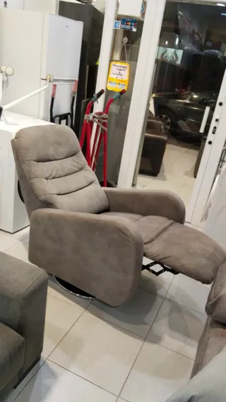 Sillón KIBUK Relax Manual Giratorio Gris