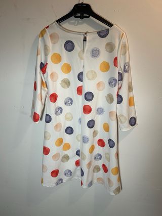 Vestido Zara lunares multicolor talla L