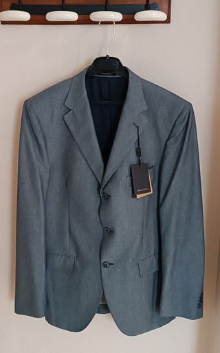 Chaqueta Emidio Tucci Talla 52 Gris Nueva