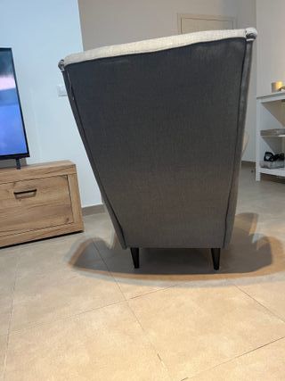 Sillón orejero STRANDMON Ikea gris