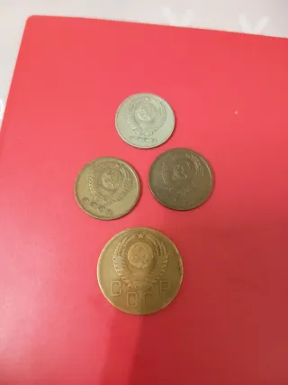 Lote 4 monedas rusas 10, 3, 2, 2 kopeks