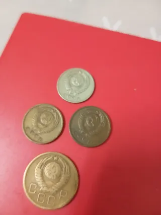 Lote 4 monedas rusas 10, 3, 2, 2 kopeks