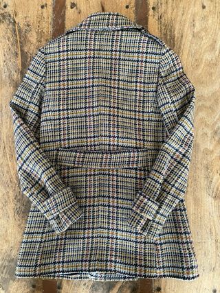 Abrigo Massimo Dutti cuadros multicolor Mujer S