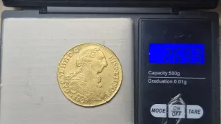 8 Escudos Oro Carlos IV 1807