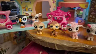 Casa Petshop Articulada con 8 Muñecos